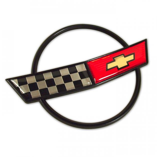 Corvette Hood Emblem, Topside, 1984-1990 | Corvette Depot