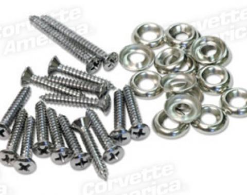 Corvette Kick Panel Screws, 32 Piece Set, 1958-1962