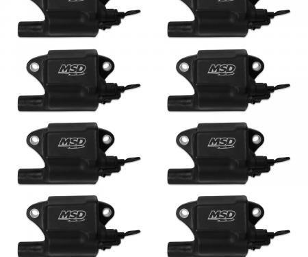 MSD Ignition Coil, Pro Power Series, GM LS2/LS7 Engines, Black, 8-Pack 828783