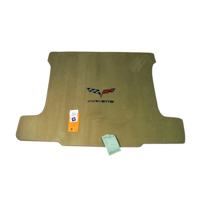 Corvette Cargo Mat, Cashmere with C6 Logo & Scp, 2005-2010