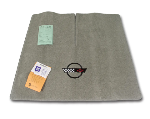 Corvette Cargo Mat, Velourtex Tan with C4 Black, 1991-1996