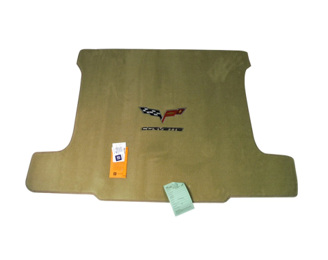 Corvette Cargo Mat, Cashmere with C6 Logo & Scp, 2005-2010