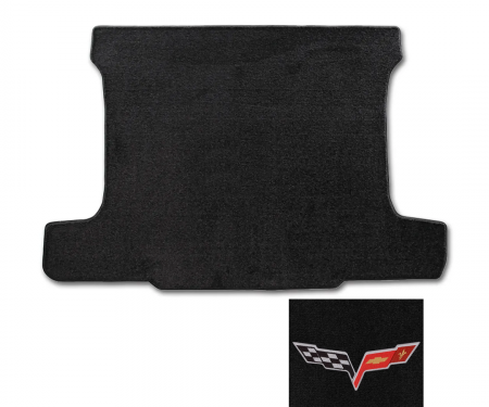 Corvette Cargo Mat, Red with C6 Applq Coupe, 2005-2010