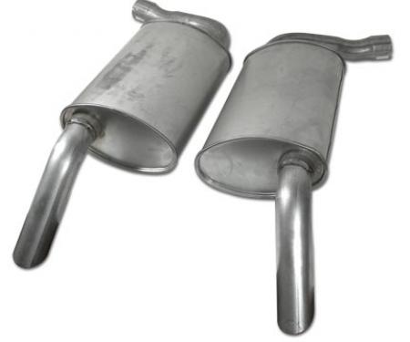 Corvette Mufflers Hideaway, 2 1/4 Inch, 1975-1977