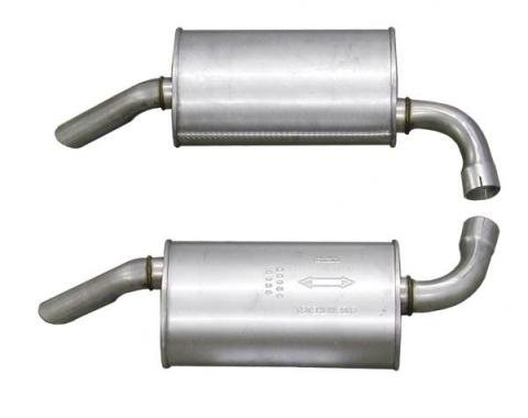 Corvette Mufflers, 2 1/2 Inch Round (Original Style), 1974