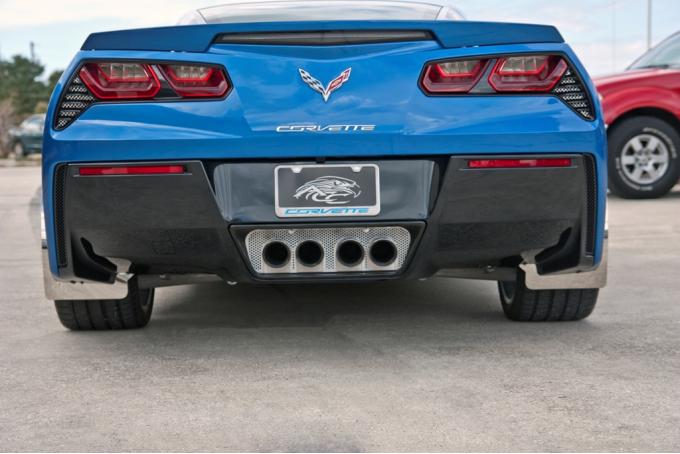 American Car Craft 2014-2019 Chevrolet Corvette Exhaust Filler Plate Perforated Stock System 052011