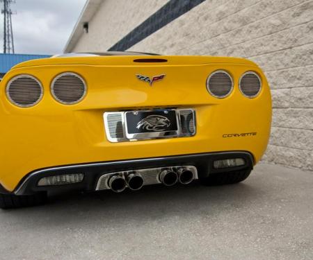 American Car Craft 2005-2013 Chevrolet Corvette Exhaust Filler Panel Stock Exhaust "Billet Style" 042126