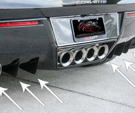 American Car Craft 2014-2019 Chevrolet Corvette Rear Air Diffusers Satin Stainless 6pc 052096