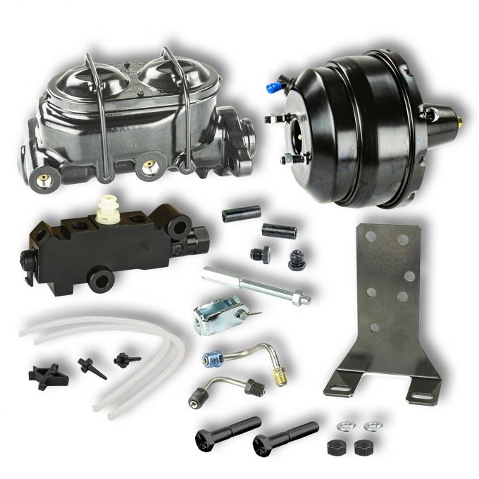 Right Stuff Black Booster & Master Cylinder Combination Kit, Bottom Mounted Valve Disc/Drum B85311871B