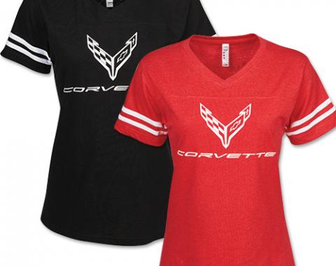 Ladies 2020 Corvette Football Jersey T-Shirt