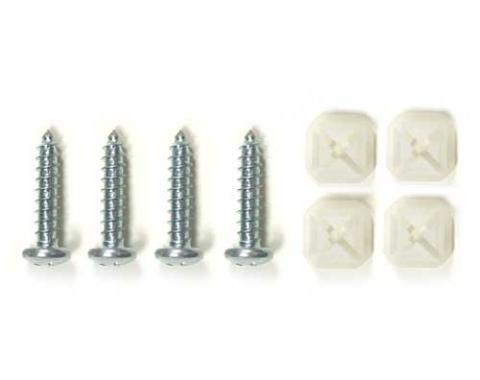 Redline Restomotive® 1968-1973 Chevrolet Corvette Rear License Bezel Screws & Nuts, 8 Piece