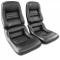 CA 1979-1982 Chevrolet Corvette Driver Leather Seat Covers Leather/Vinyl 2" Bolster 481220 | 59-96 Black