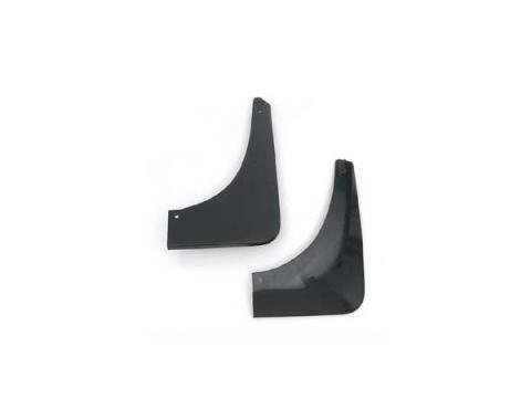 Corvette Splash Guards, Body Contoured, Rear, Gloss Black, Altec, 2005-2013