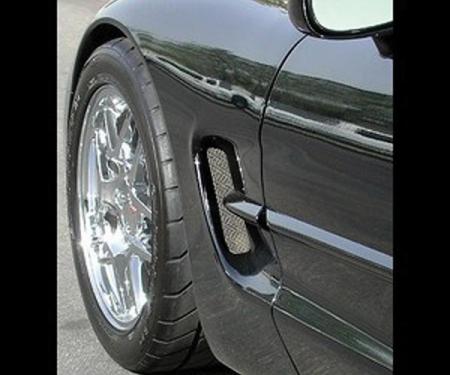 Corevtte Side Fender Screens, Chrome, 2-Piece, 1997-2004