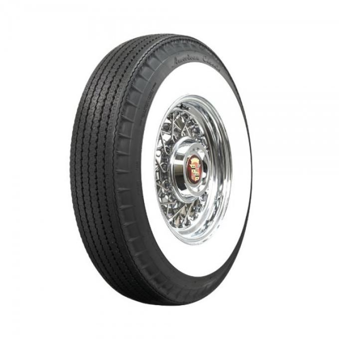 Corevtte Tire, Original Appearance, Radial Construction, 7.60 x 15" With 3-1/4" Whitewall, 1953-1961