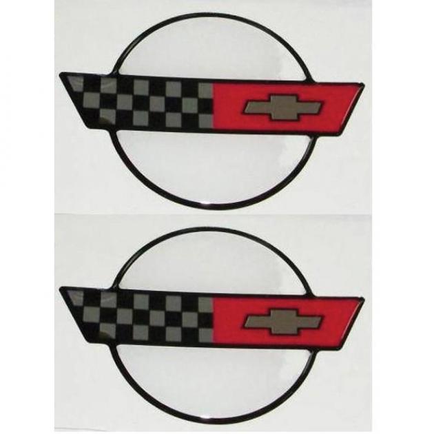 Corvette C4 3D Domed Logo Decals 2.27