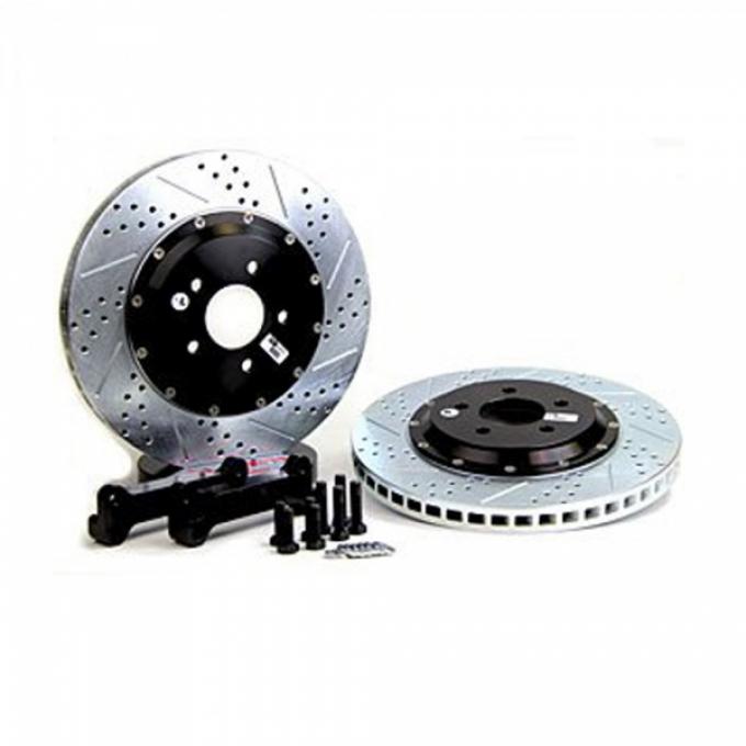 Corvette Brake Rotors, 2-Piece, Rear, With Z51, Baer EradiSpeed, 2005-2013