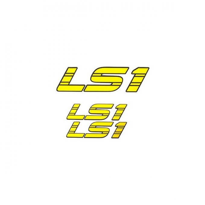 Corvette LS1 Decal Set, Yellow, 1997-2004