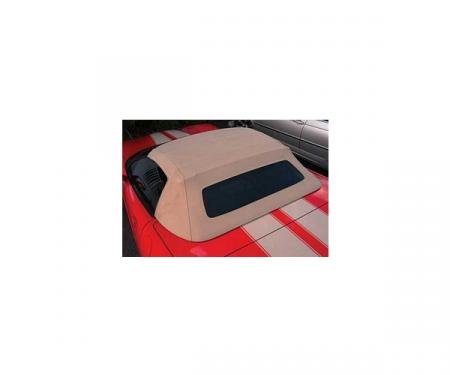 Corvette Convertible Top Cloth, Twill Fast II, With Hard Window, Light Oak, 1998-2004