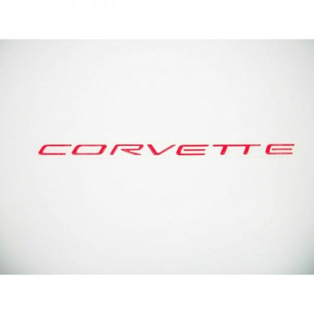 Corvette Rear Bumper Lettering Kit, Red, 1997-2004