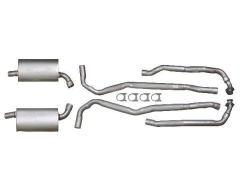Corvette Exhaust System, Small Block L82, Aluminized 2"-2-1/2" With Automatic Transmission, 1973