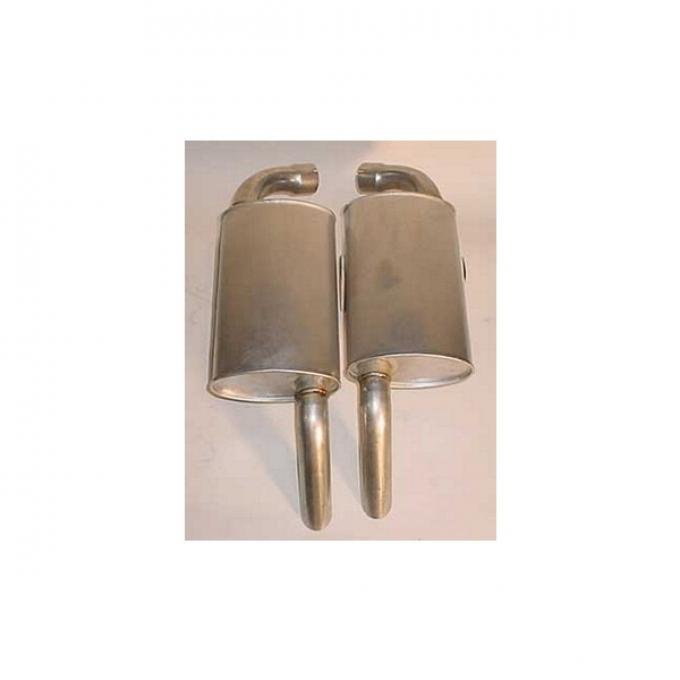 Corvette Mufflers, Aluminized, 2-1/2", 1978-1982