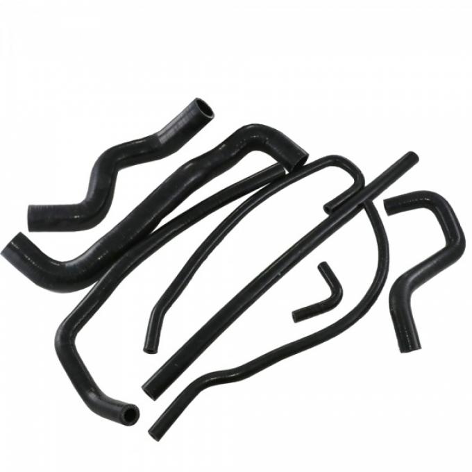 Corvette Radiator Hose Kit, Silicone, Black, 1997-2004