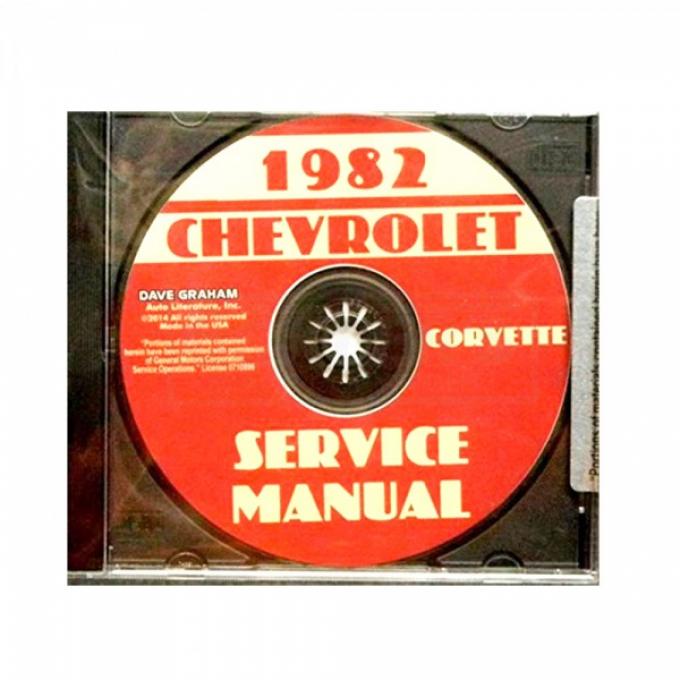 Corvette Factory Service Manual, PDF CD-ROM, 1982