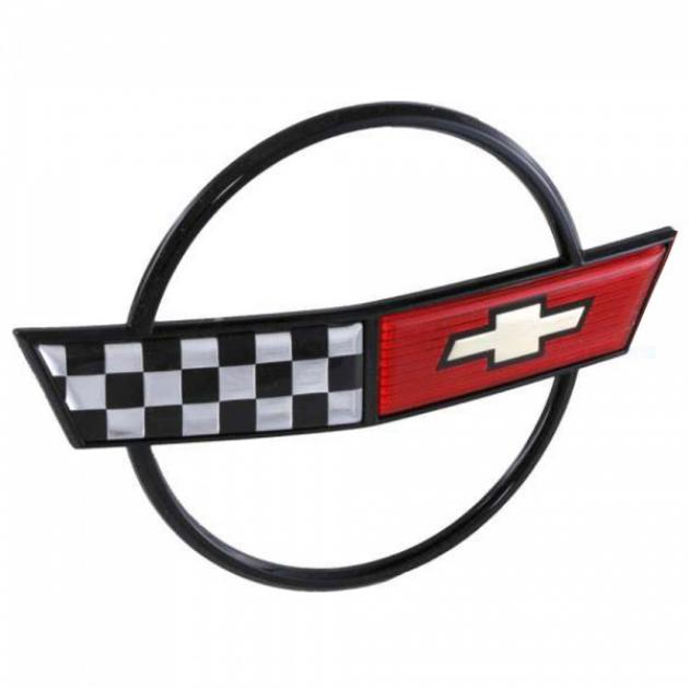 Corvette Hood Emblem, Topside, 1984-1990 | Corvette Depot