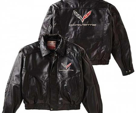 Corvette Classic Bomber Style Jacket, C7 Corvette Logo & Script