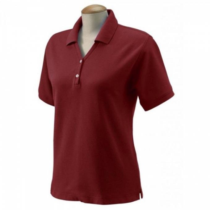 C4 1991-1996 Women's Custom Embroidered Pima Cotton Polo, Red, S-4X