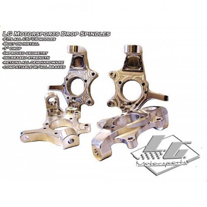 Corvette LG Motorsports Billet Drop Spindles, 1997-2013