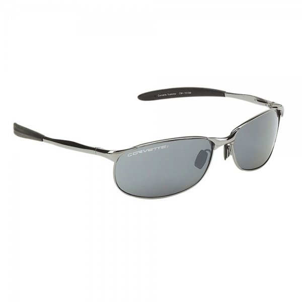 Corvette Eyewear® Classic Metal Series, Gunmetal Frame, Smoke Flash ...