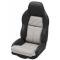 CA 1994-1996 Chevrolet Corvette Custom 100% Leather Seat Covers Standard Black & Gray 44224