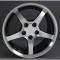 Corvette 18 X 9.5 C5 Style Deep Dish Reproduction Wheel, Black With Machined Face, 1988-2004