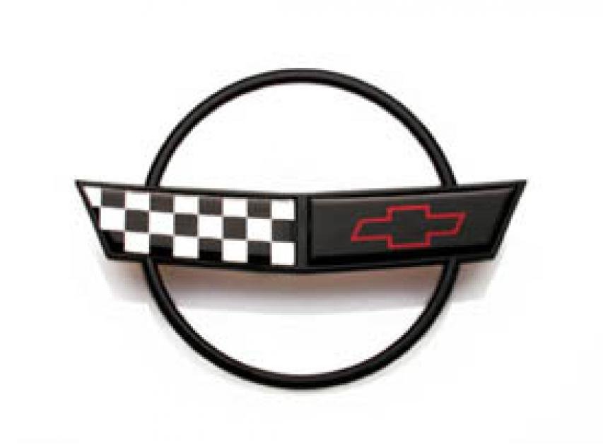 Corvette Hood Emblem, Front, Outer, 1991-1996