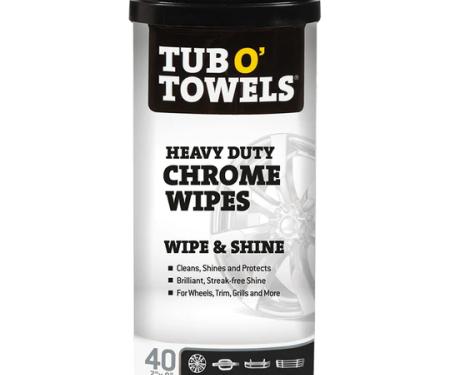 Tub O' Towels Chrome Wipes, 40-Count