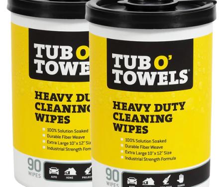 Tub O' Towels Heavy Duty Cleaning Wipes, 90-Count 2 Pack