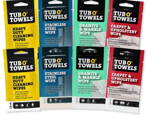 Tub O' Towels 8-Piece Single Pack Sample Pack