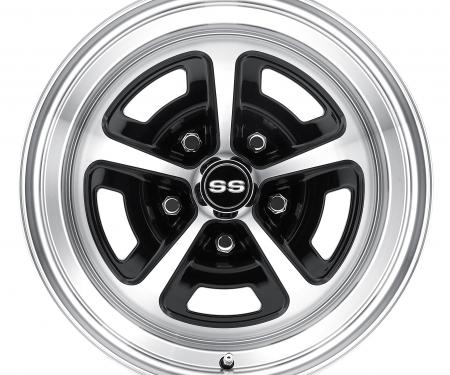 Legendary Wheels 15 X 8 Magnum Alloy Wheel, 5 on 4.75 BP, 4.75 BS, Gloss Black / Machined LW50-50857A