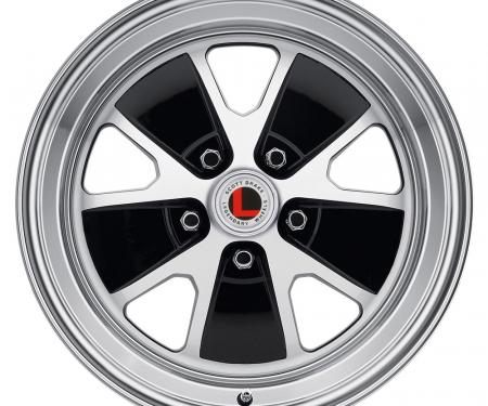 Legendary Wheels 1964-1973 Ford Mustang 17x7 Styled Alloy Wheel, 5 on 4.5 BP, 4.25 BS, Gloss Black / Machined LW20-70754A