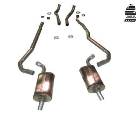 Corvette Deluxe Exhaust System, 454 4-Speed, 2 1/2" with Magnaflow Mufflers, 1970-1972