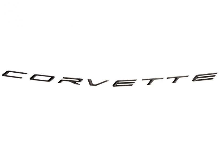 2020-2023 Black Corvette Rear Script Letters | Corvette Depot