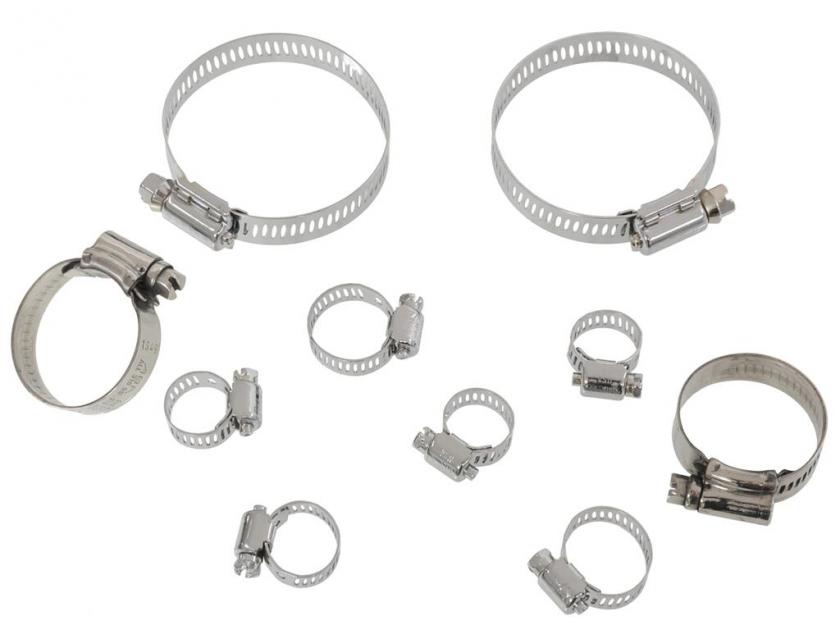 65 82 Hose Clamp Assortment Polished Stainless Steel Corvette Depot 