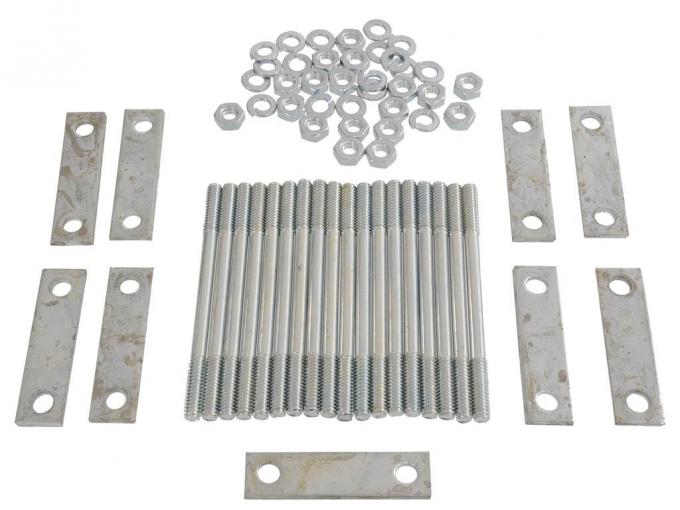 58-60 Grille Teeth Mounting Kit - 9 Back Plates 18 Studs