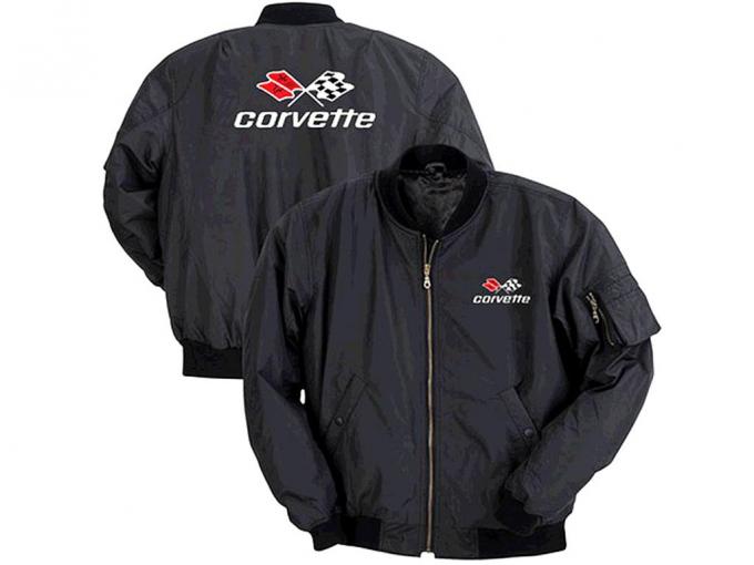 Crossflag Logo Corvette Aviator Jacket