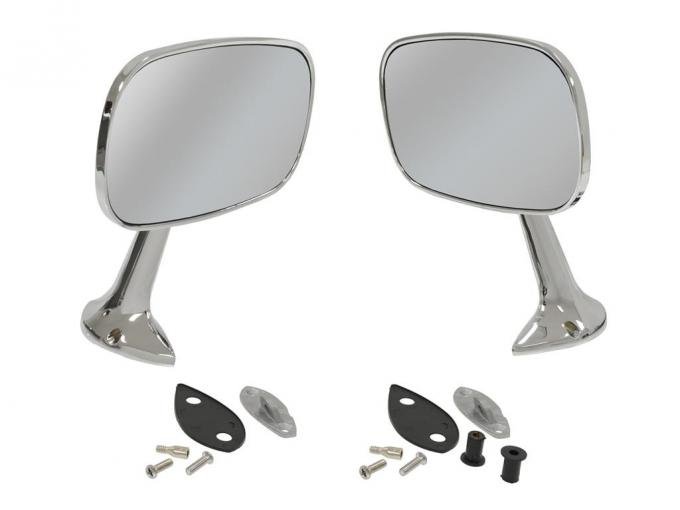 75-79 Mirror - Right And Left Chrome Outside With Mount Kit - Pair