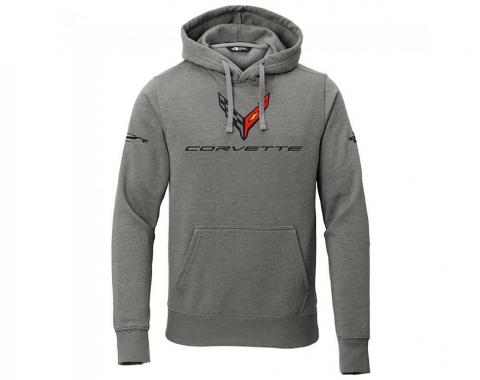C8 Corvette North Face Gray Hooded Pullover