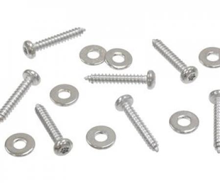 97-13 Door Jamb Chrome Detail Screws 8 Pieces