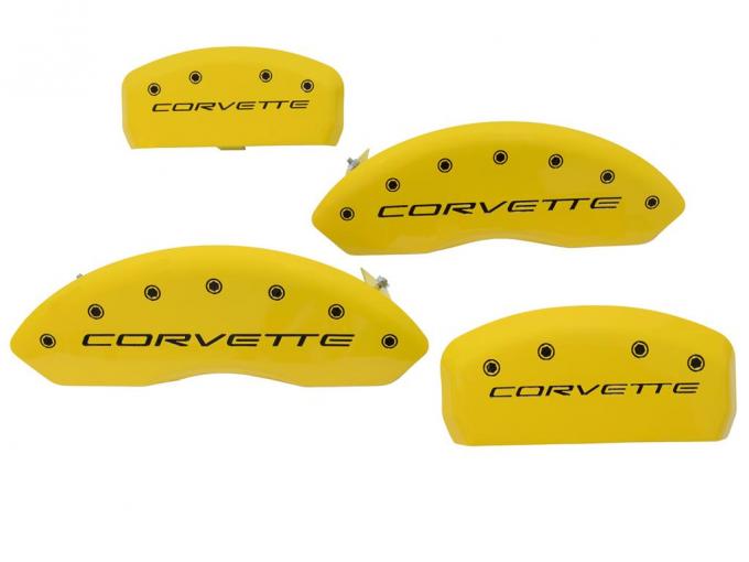 97-04 Brake Caliper Cover Aluminum - Yellow Painted With Corvette